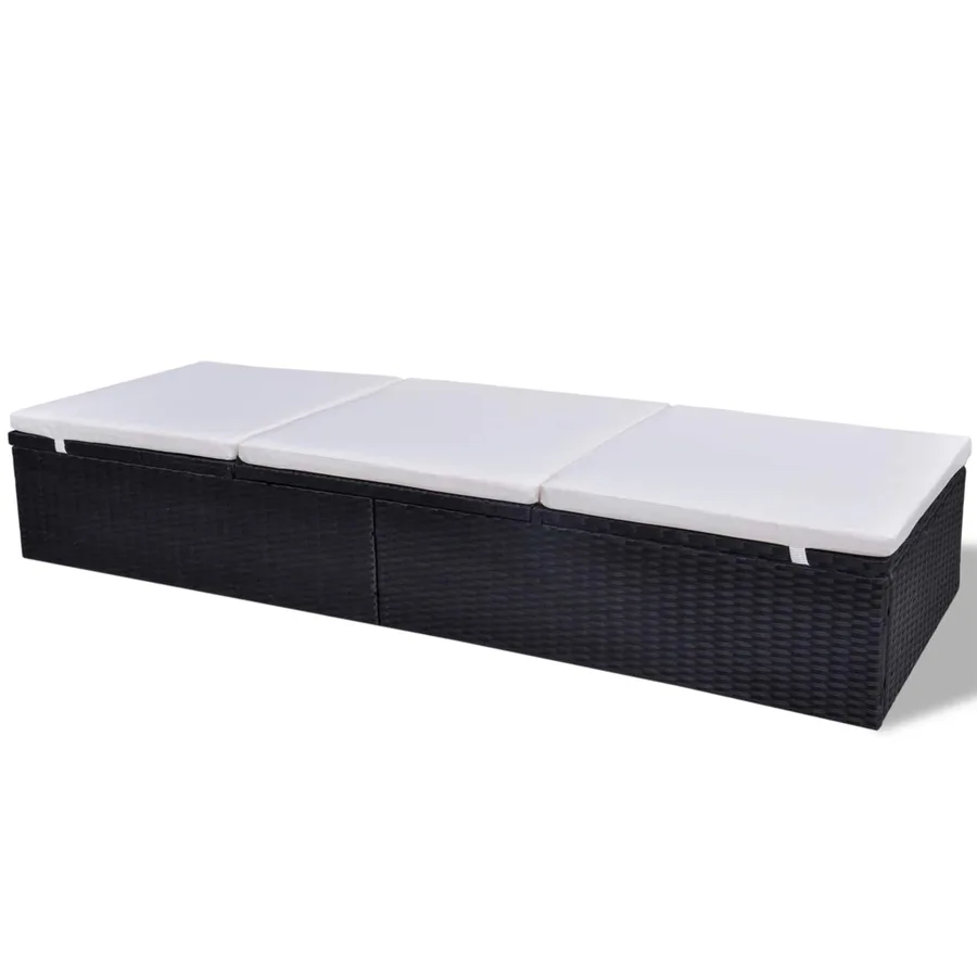 Chaise longue Noir polyrotin - 3