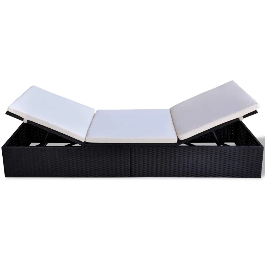 Chaise longue Noir polyrotin - 5