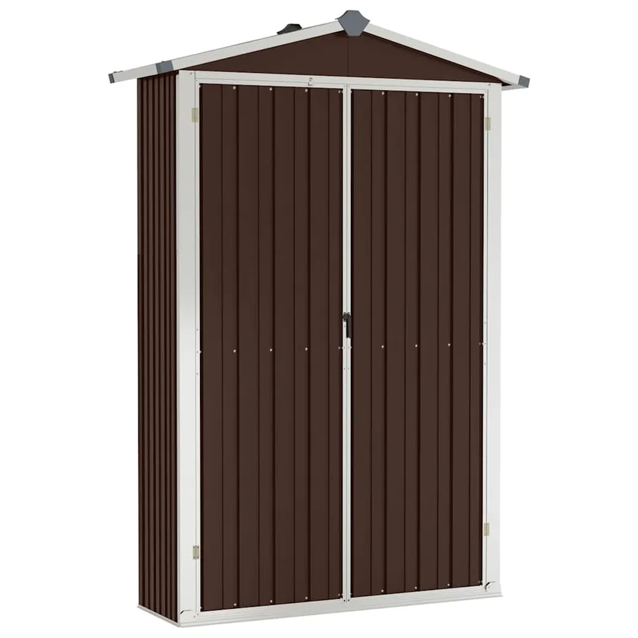 Abri de jardin Marron 116x45x175 cm Métal galvanisé - 2