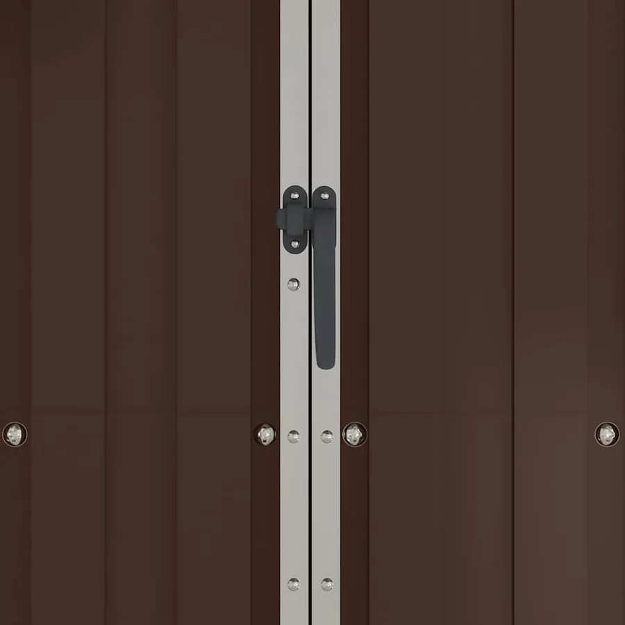 Abri de jardin Marron 116x45x175 cm Métal galvanisé - 8