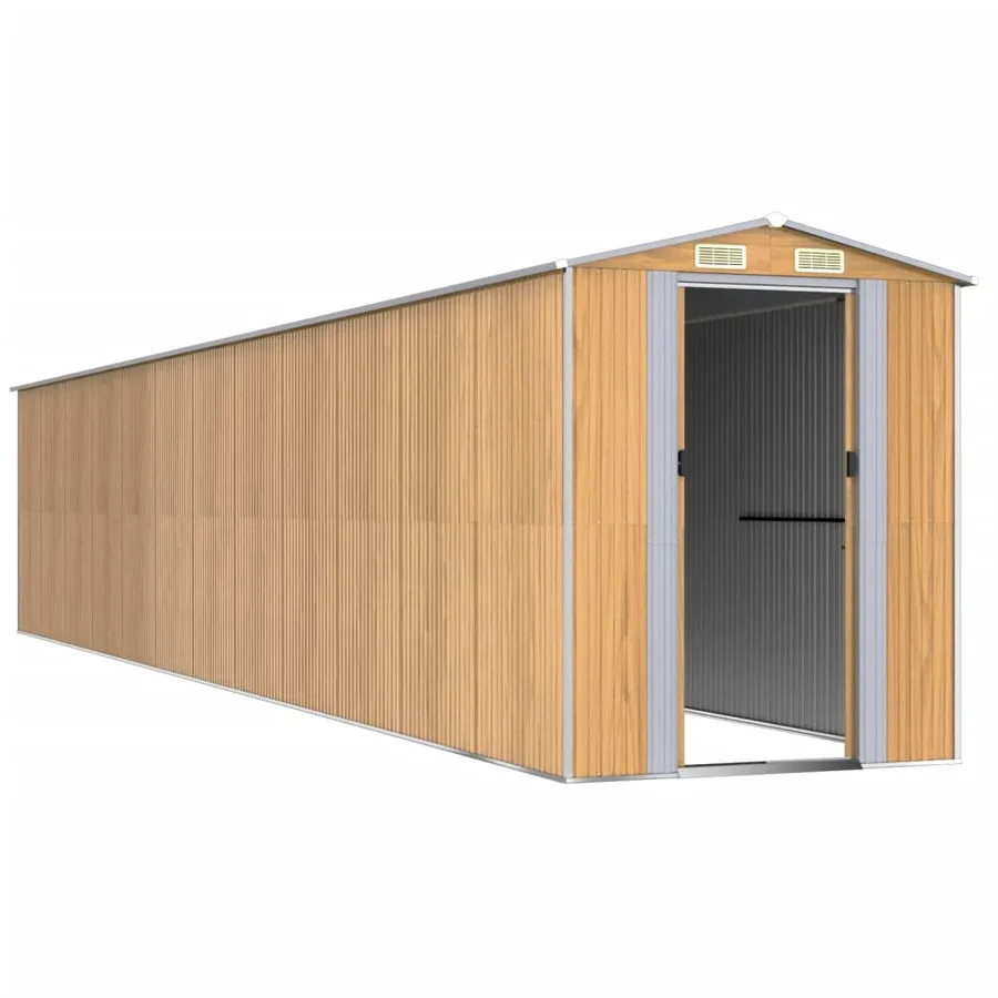 Abri de jardin Marron clair 192x1021x223 cm Métal galvanisé - 3