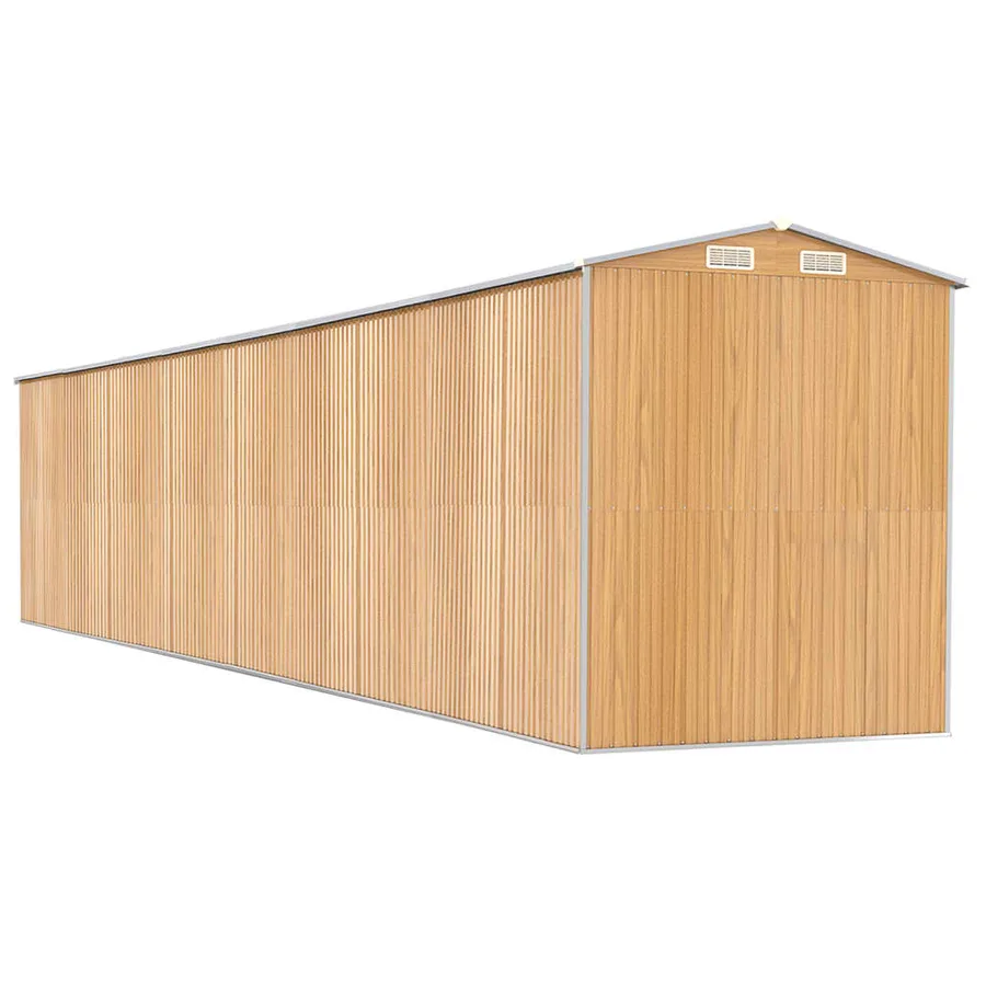 Abri de jardin Marron clair 192x1021x223 cm Métal galvanisé - 6