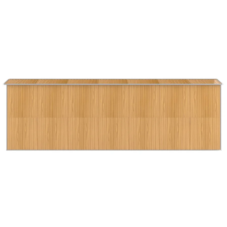Abri de jardin Marron clair 192x606x223 cm Métal galvanisé - 5