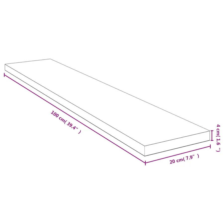Étagère murale 100x20x4 cm bambou - 4