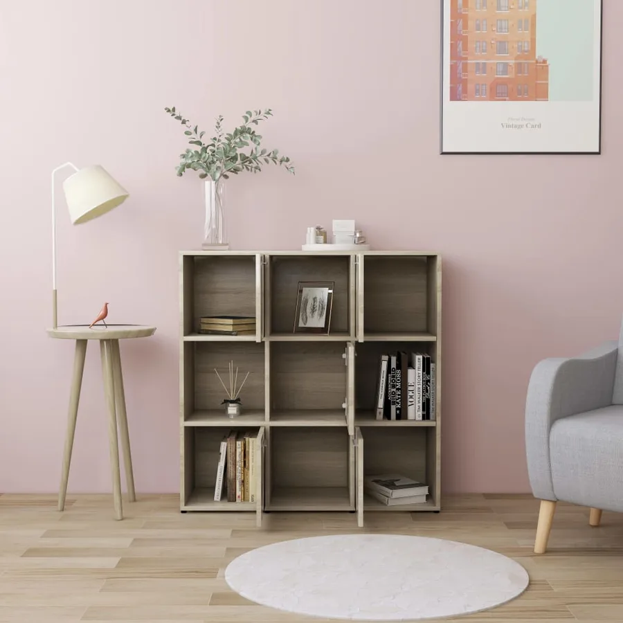 Bibliothèque Chêne sonoma 90x30x90 cm Bois d’ingénierie - 3