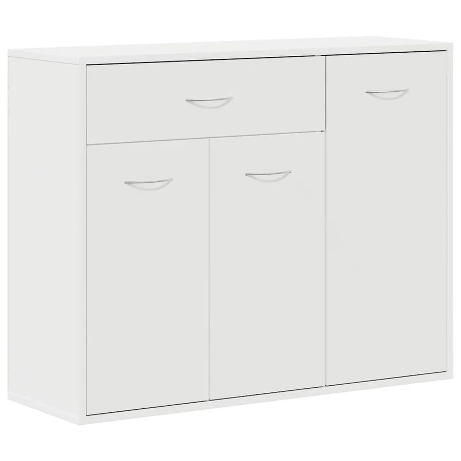 Buffet Blanc 88x30x70 cm Bois d'ingénierie - 2