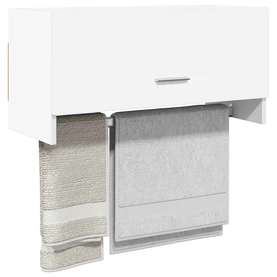 Garde-robe blanc 70x32,5x35 cm bois d'ingénierie - 3