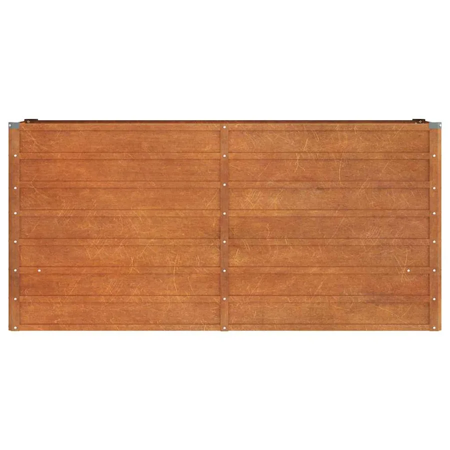 Lit surélevé de jardin rouillé 160x40x77 cm acier corten - 4