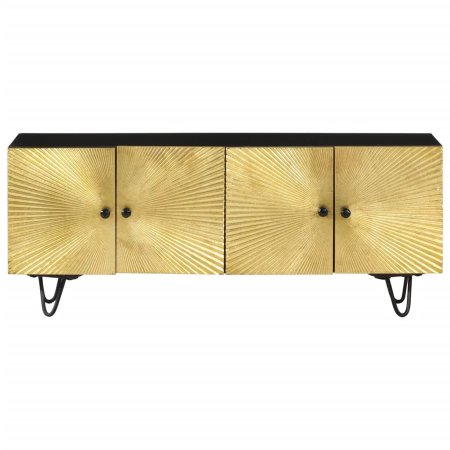 Meuble TV 110x30x45 cm bois massif de manguier - 4