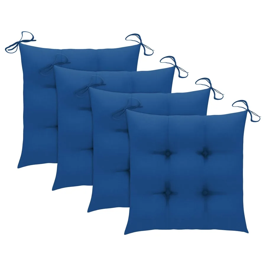 Chaises pliables d'extérieur lot de 4 et coussins Bois d'acacia - 9