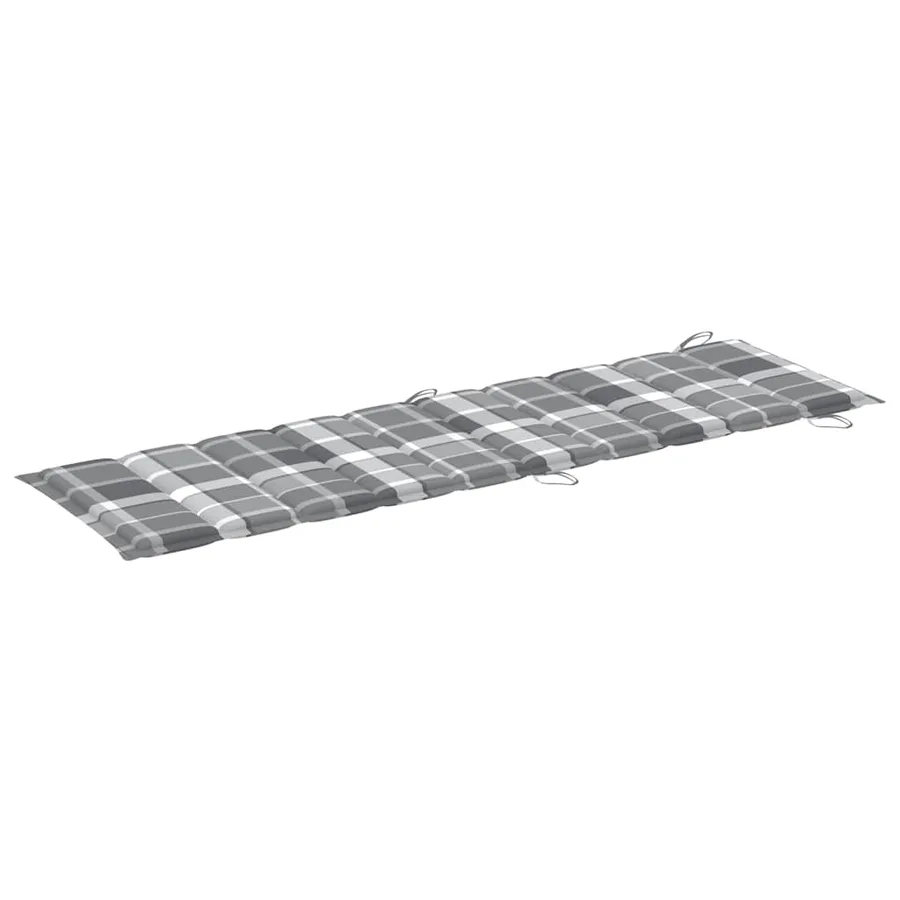 Chaises longues lot de 2 avec table et coussins Acacia solide - 8