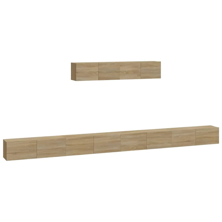 Ensemble de meubles TV 6 pcs Chêne sonoma Bois d'ingénierie - 2