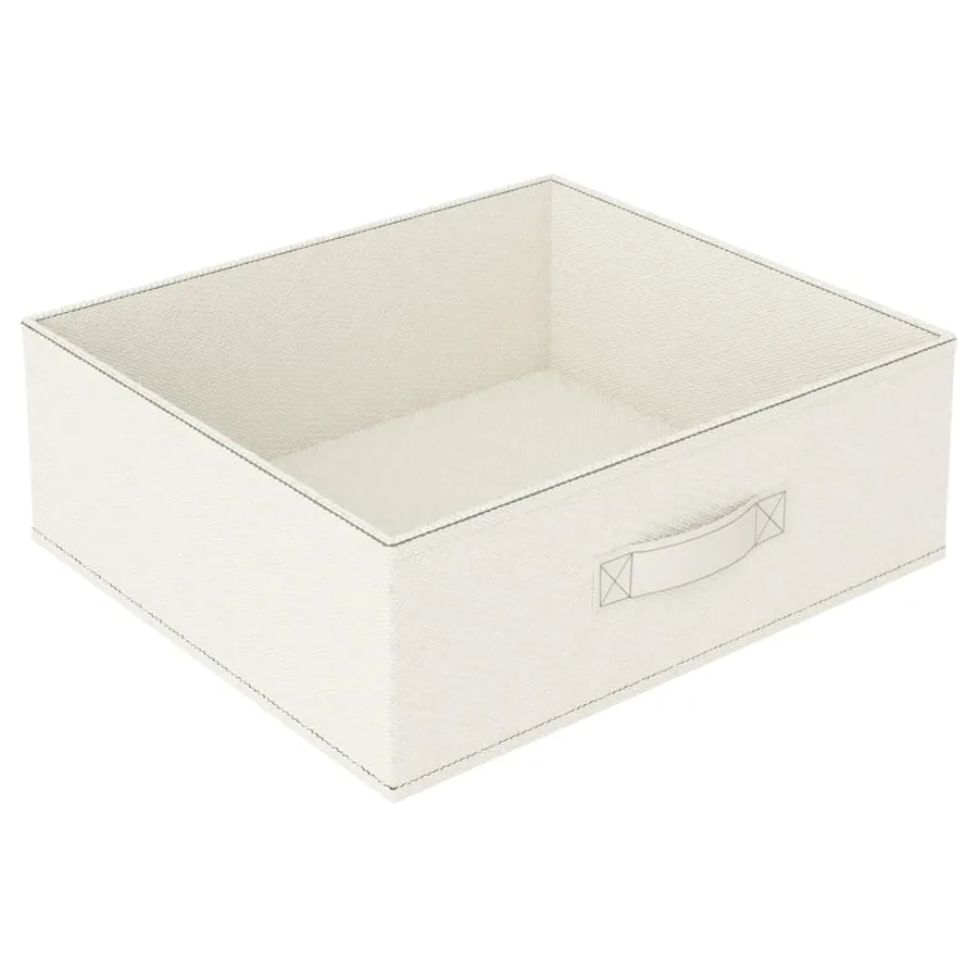 Étagère de rangement avec 4 paniers en tissu Acier Crème - 6