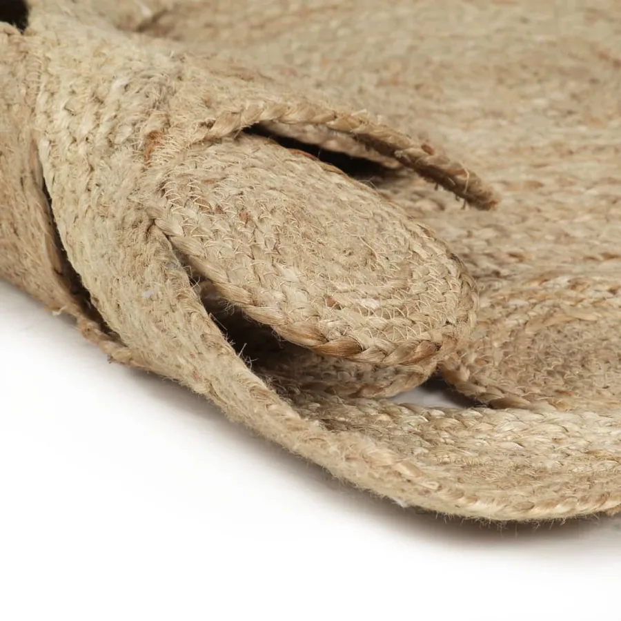 Tapis fait à la main Jute tressée 150 cm - 2