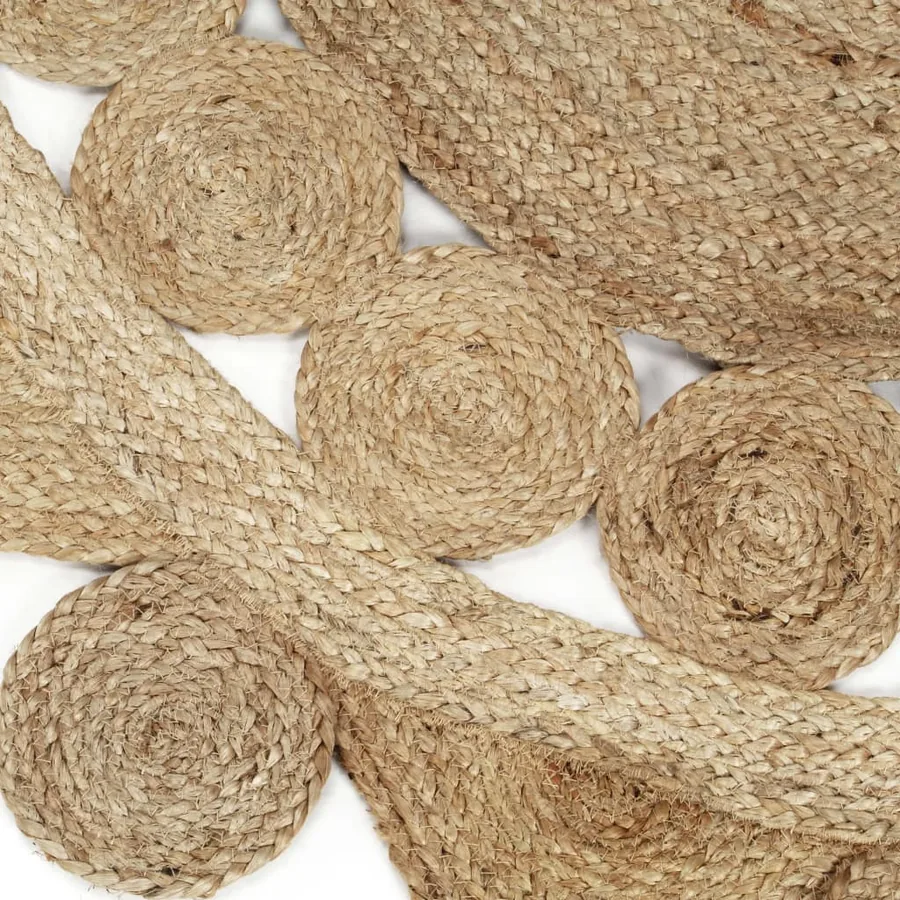 Tapis fait à la main Jute tressée 150 cm - 4