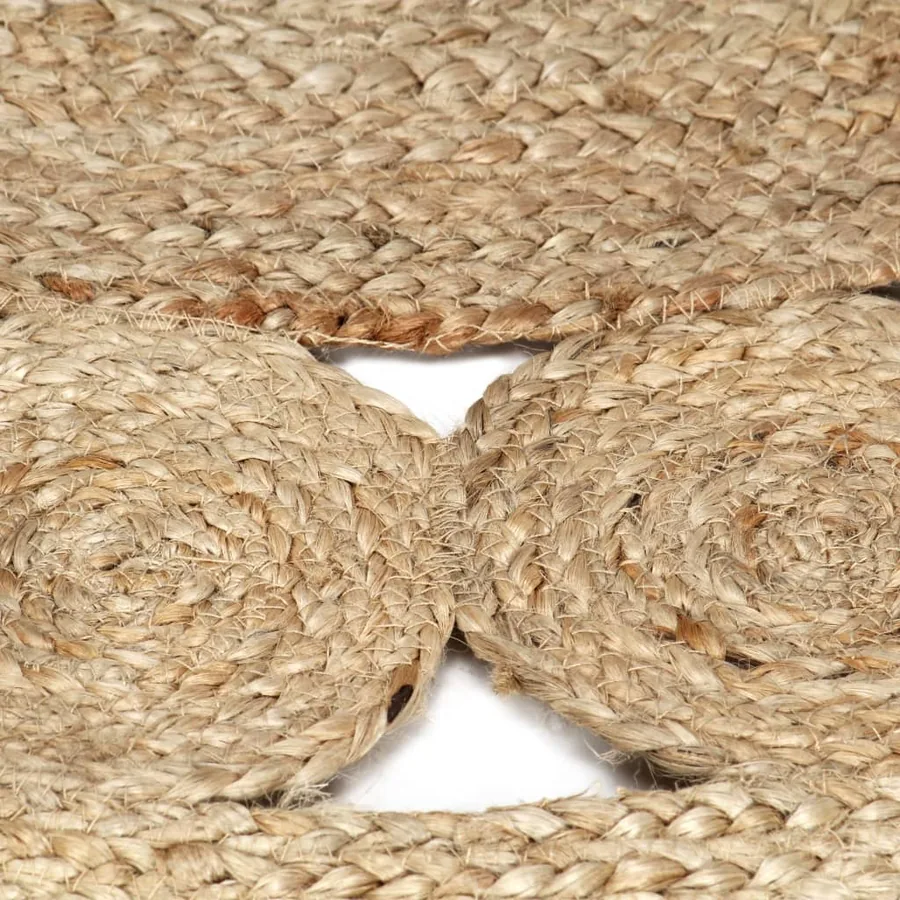 Tapis fait à la main Jute tressée 150 cm - 5