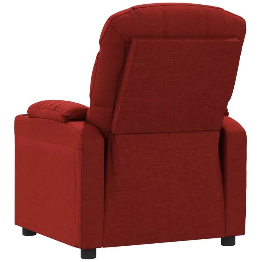 Fauteuil inclinable Rouge bordeaux Tissu - 5