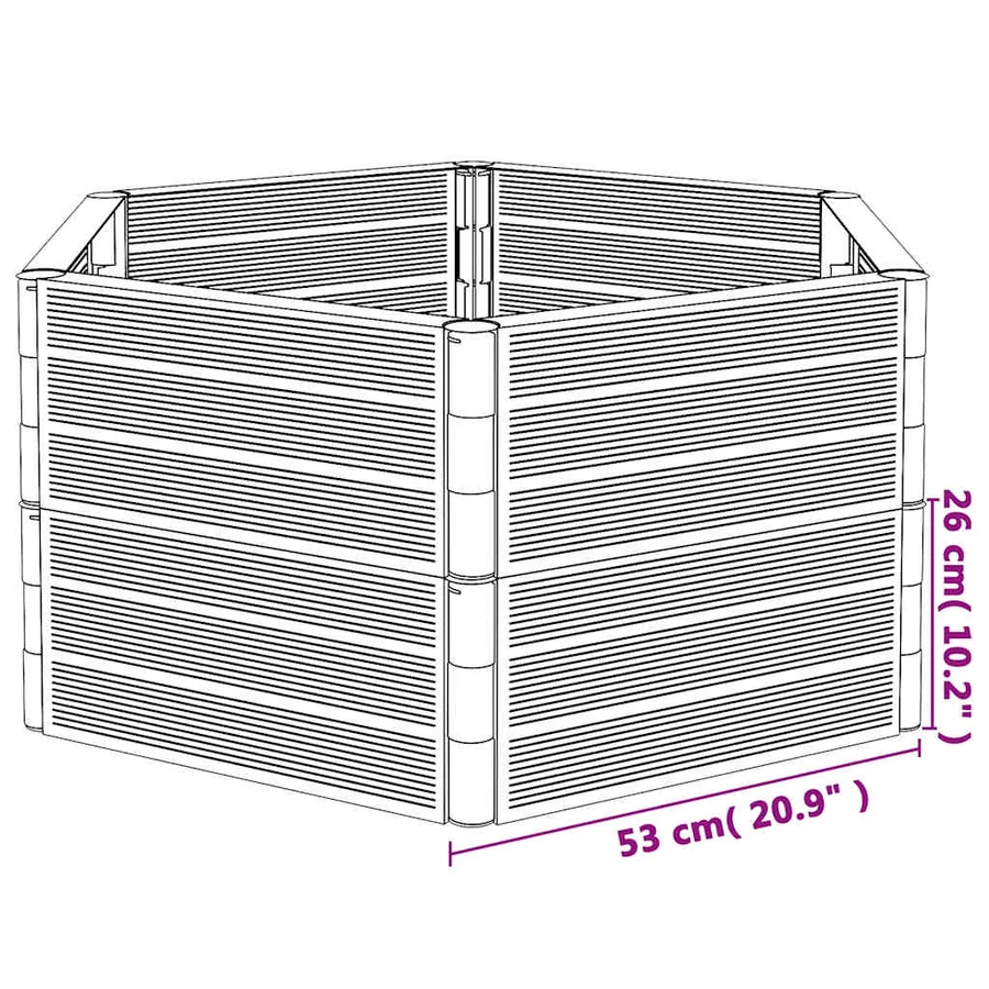 Jardinière anthracite PP - 5