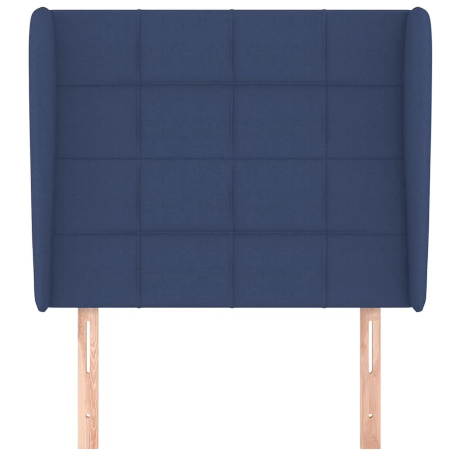 Tête de lit avec oreilles Bleu 103x23x118/128 cm Tissu - 3