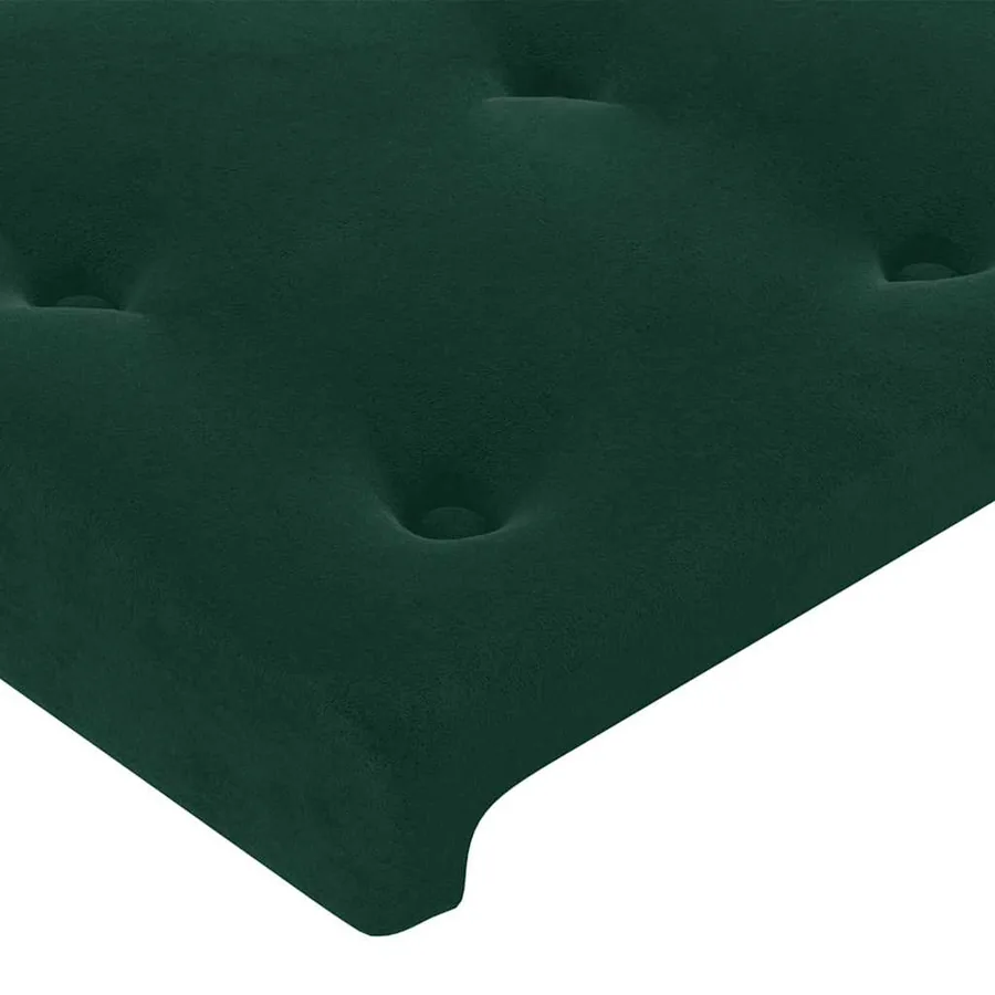 Tête de lit avec oreilles Vert foncé 103x23x78/88 cm Velours - 5