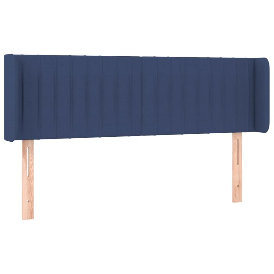 Tête de lit avec oreilles Bleu 147x16x78/88 cm Tissu - 2