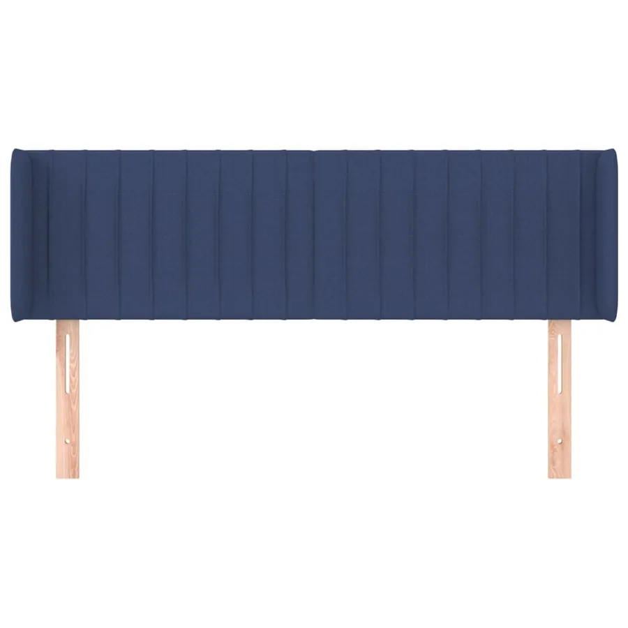 Tête de lit avec oreilles Bleu 147x16x78/88 cm Tissu - 3