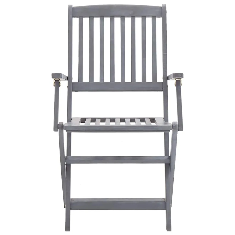 Chaises pliables d'extérieur lot de 4 et coussins Bois d'acacia - 10