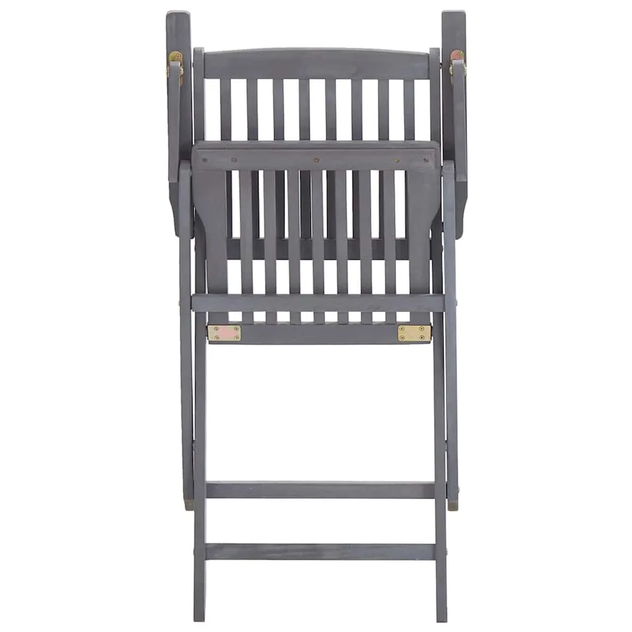 Chaises pliables d'extérieur lot de 4 et coussins Bois d'acacia - 13