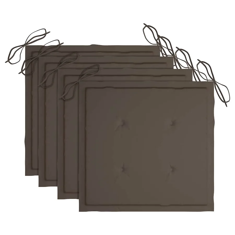 Chaises pliables d'extérieur lot de 4 et coussins Bois d'acacia - 4