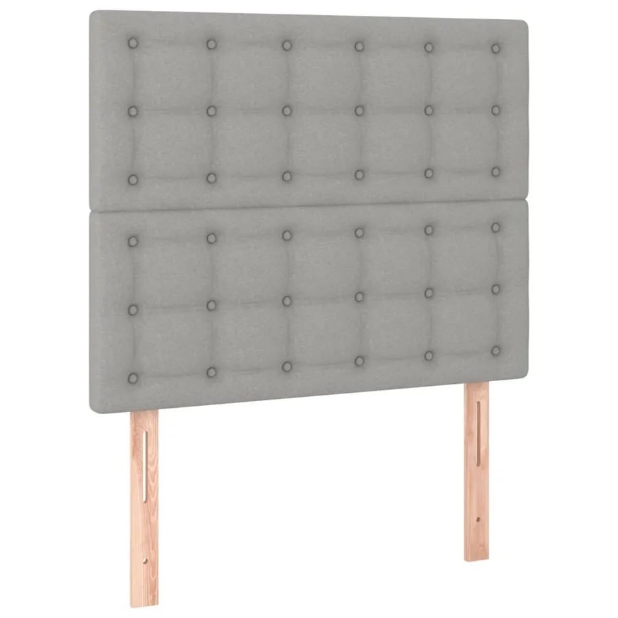 Sommier à lattes de lit avec matelas Gris clair 80x200 cm Tissu - 6