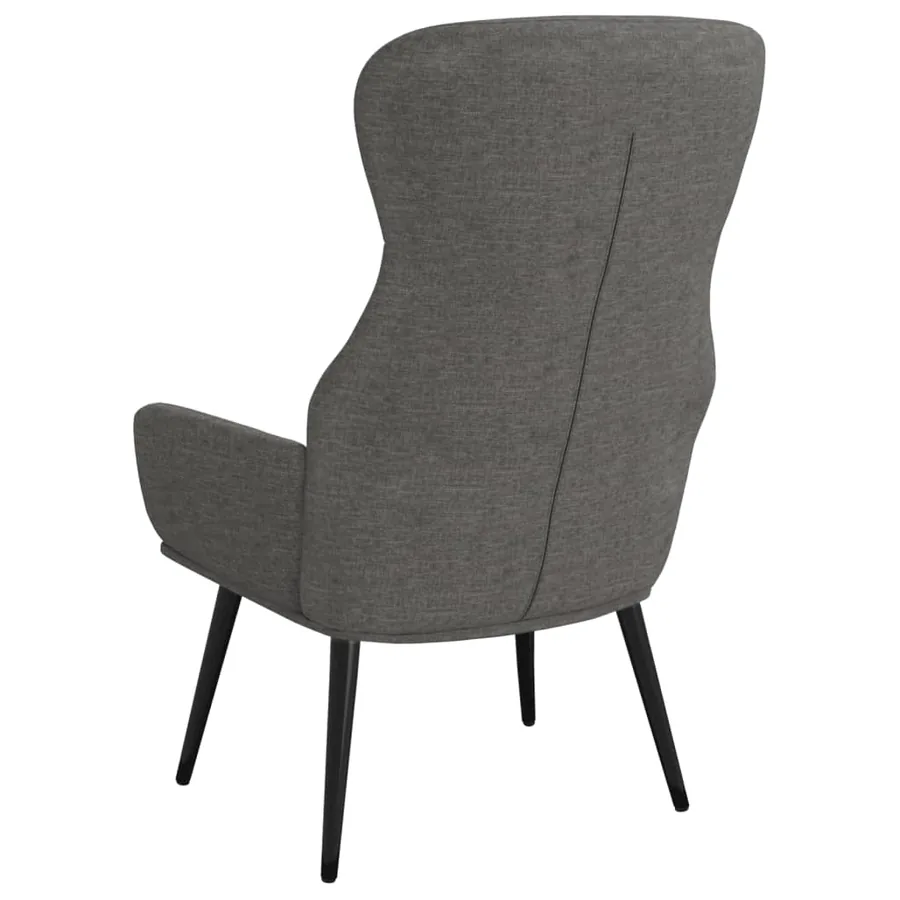 Chaise de relaxation avec tabouret Gris clair Tissu - 6