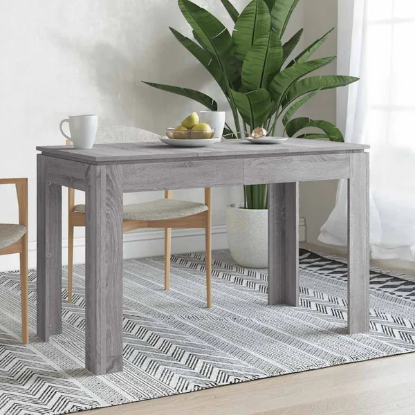 Table à dîner sonoma gris 120x60x76 cm bois d'ingénierie