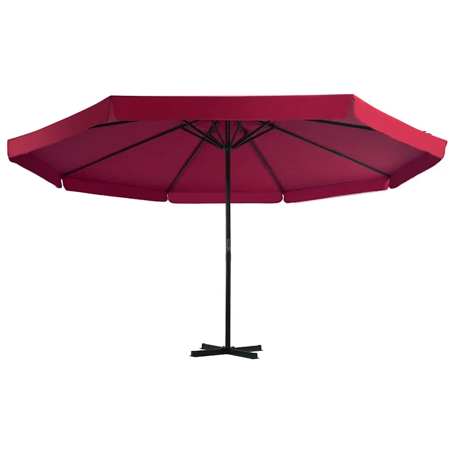 Parasol de jardin avec base portable rouge - 2