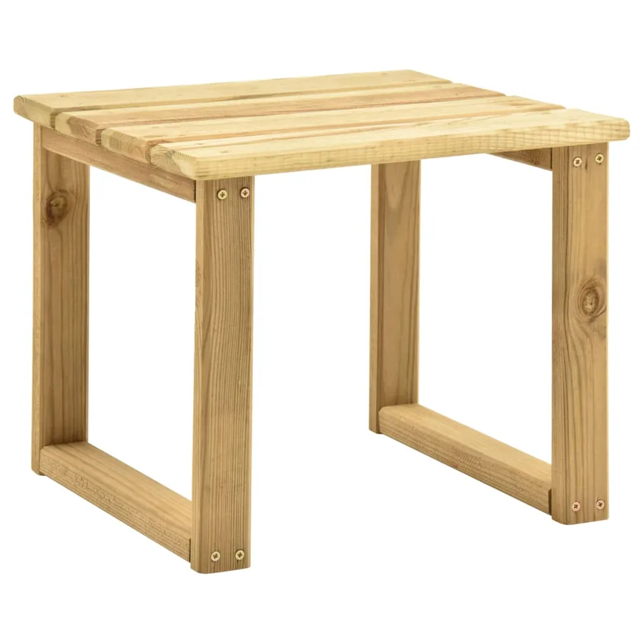 Chaise longue de jardin avec table et coussin Pin imprégné - 5