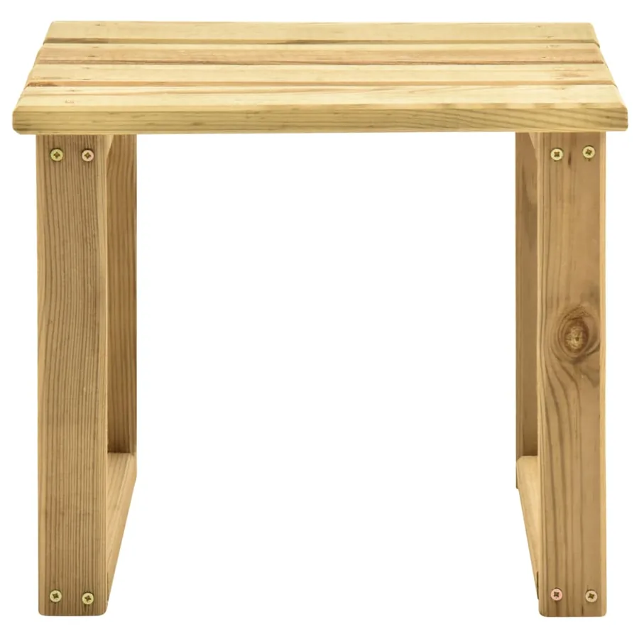 Chaise longue de jardin avec table et coussin Pin imprégné - 6