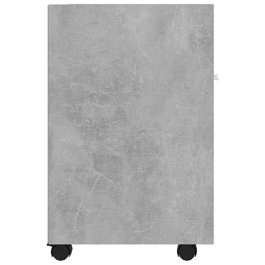 Armoire latérale et roues Gris béton 33x38x60cm Bois ingénierie - 5
