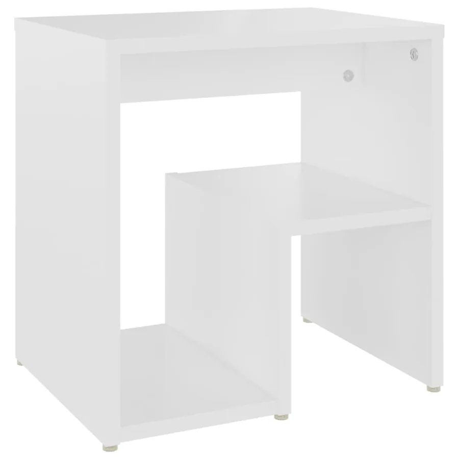 Table de chevet blanc 40x30x40 cm bois d'ingénierie - 2