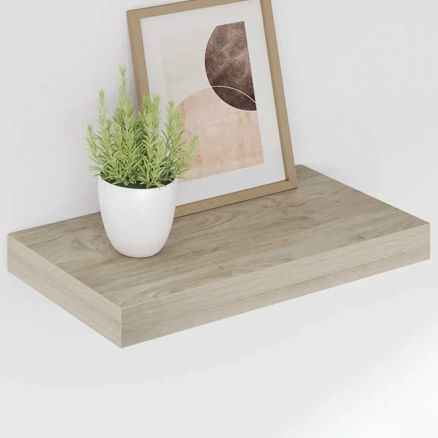 Étagère murale flottante chêne 40x23,5x3,8 cm MDF - 4