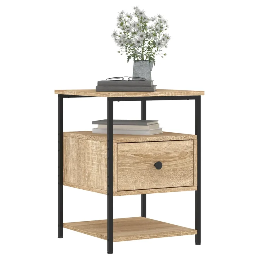 Table de chevet chêne sonoma 40x42x56 cm bois d'ingénierie - 3
