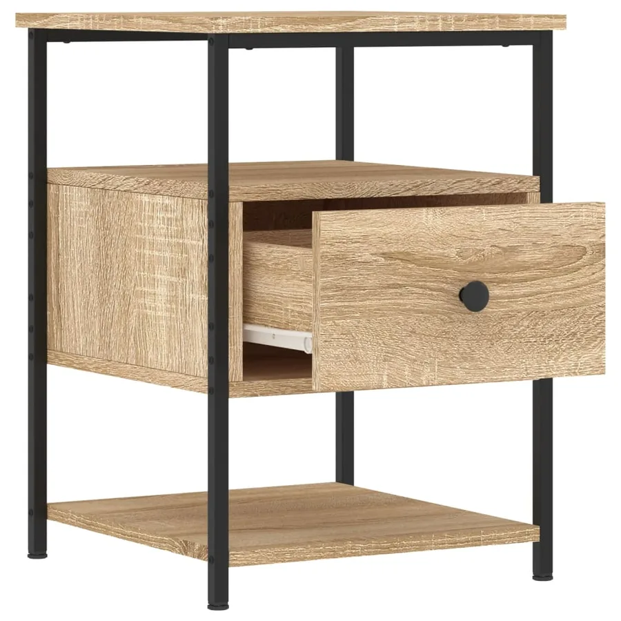 Table de chevet chêne sonoma 40x42x56 cm bois d'ingénierie - 5