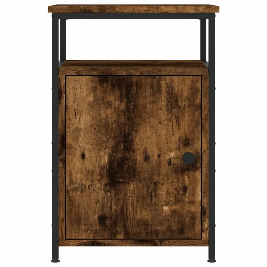 Tables de chevet 2 pcs chêne fumé 40x42x60 cm bois d'ingénierie - 7