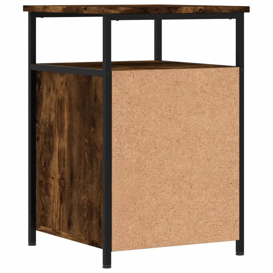 Tables de chevet 2 pcs chêne fumé 40x42x60 cm bois d'ingénierie - 9