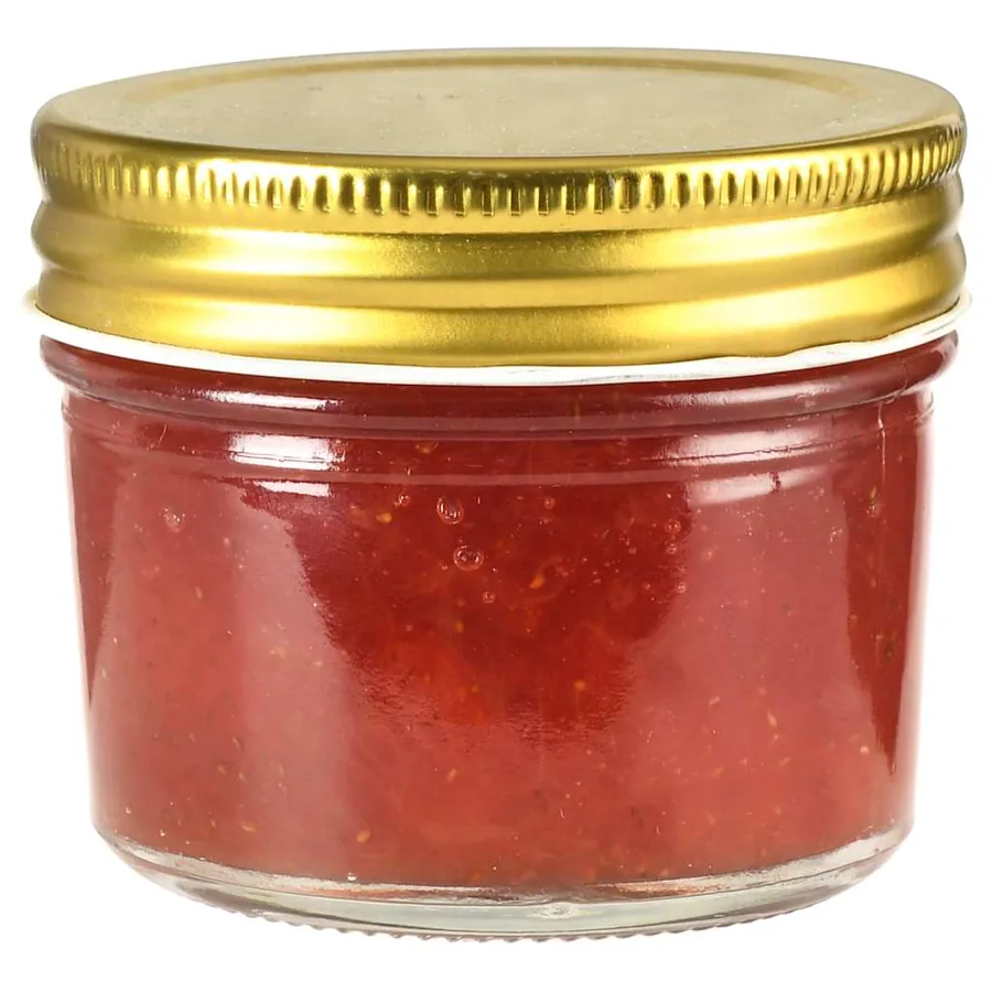 24 pcs Pots à confiture avec couvercles dorés Verre 110 ml - 3