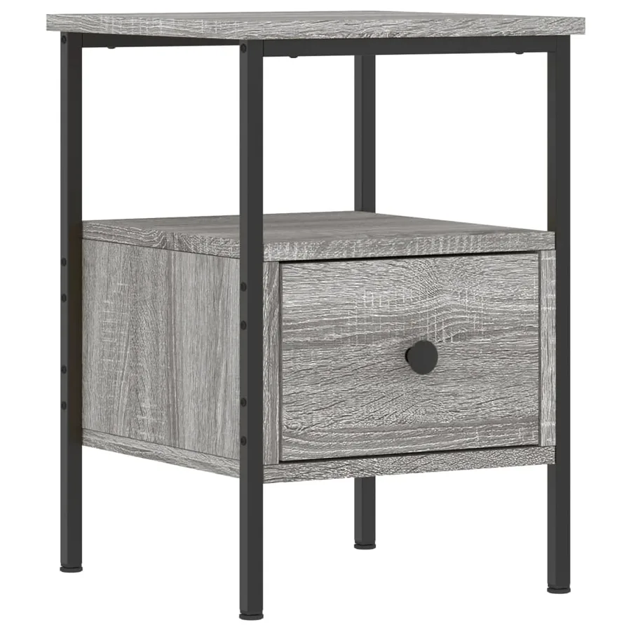 Tables de chevet 2 pcs sonoma gris 34x36x50cm bois d'ingénierie - 3