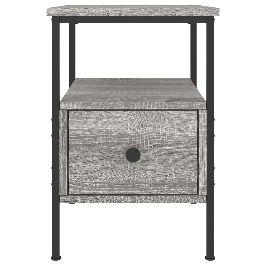 Tables de chevet 2 pcs sonoma gris 34x36x50cm bois d'ingénierie - 5