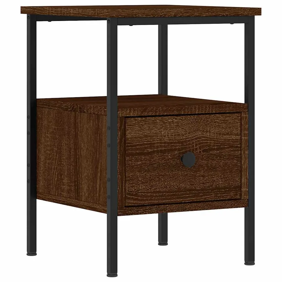 Tables de chevet 2 pcs chêne marron 34x36x50 cm bois ingénierie - 3