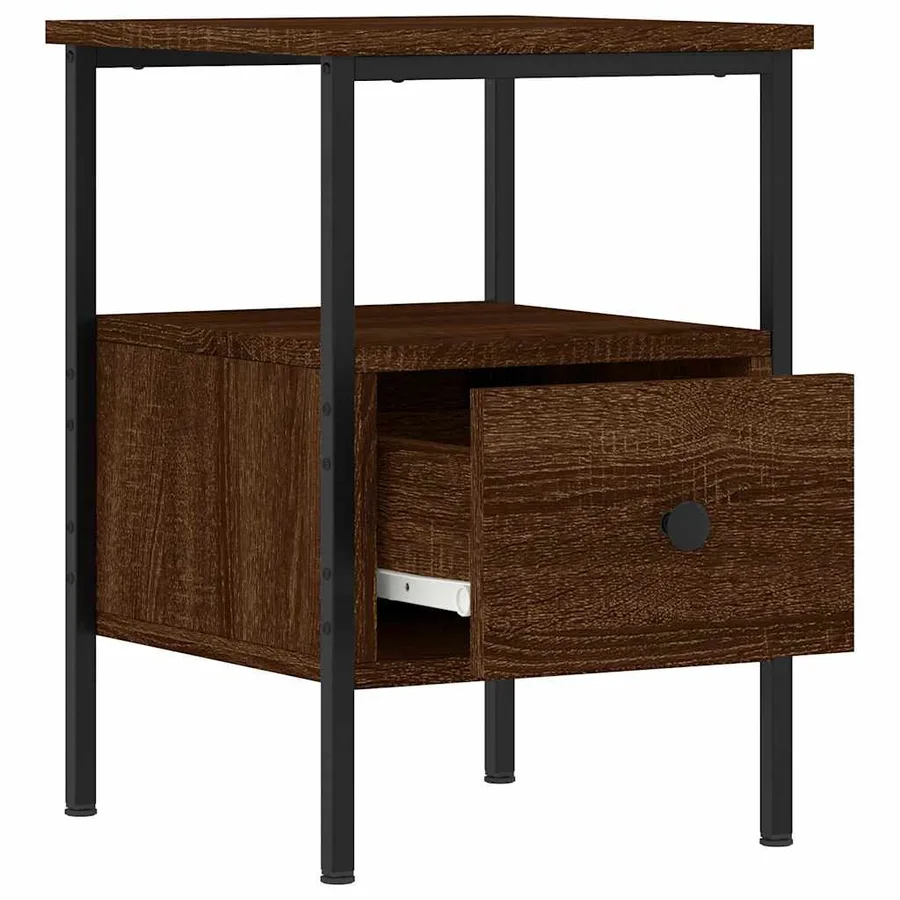 Tables de chevet 2 pcs chêne marron 34x36x50 cm bois ingénierie - 4