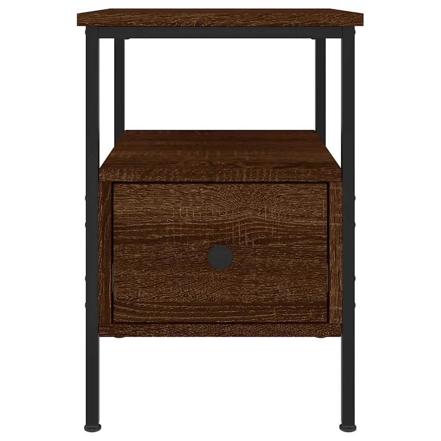 Tables de chevet 2 pcs chêne marron 34x36x50 cm bois ingénierie - 5