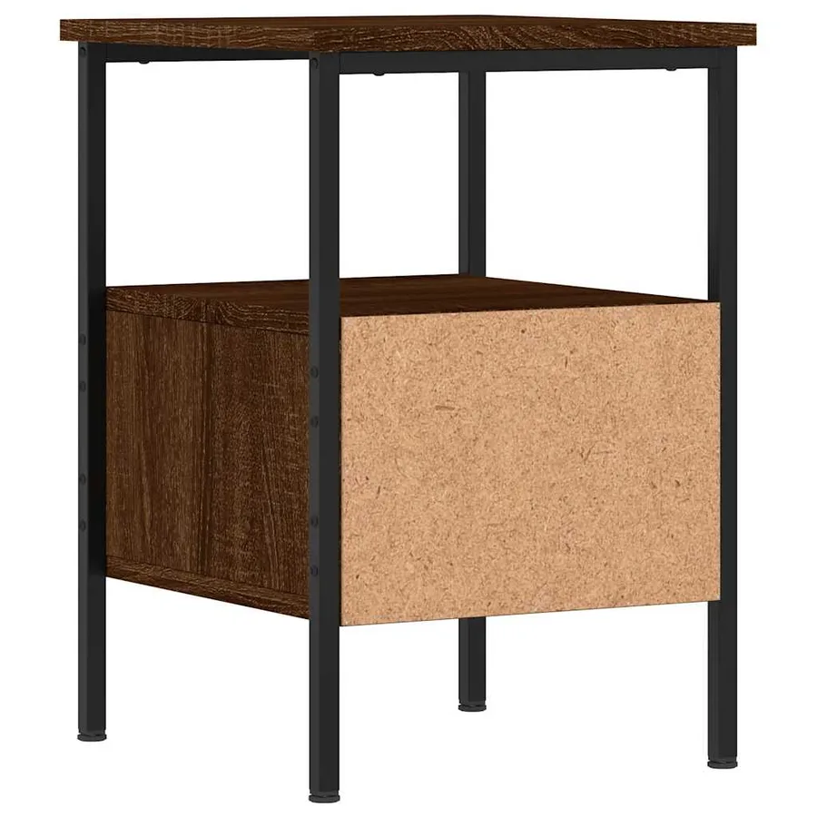 Tables de chevet 2 pcs chêne marron 34x36x50 cm bois ingénierie - 6