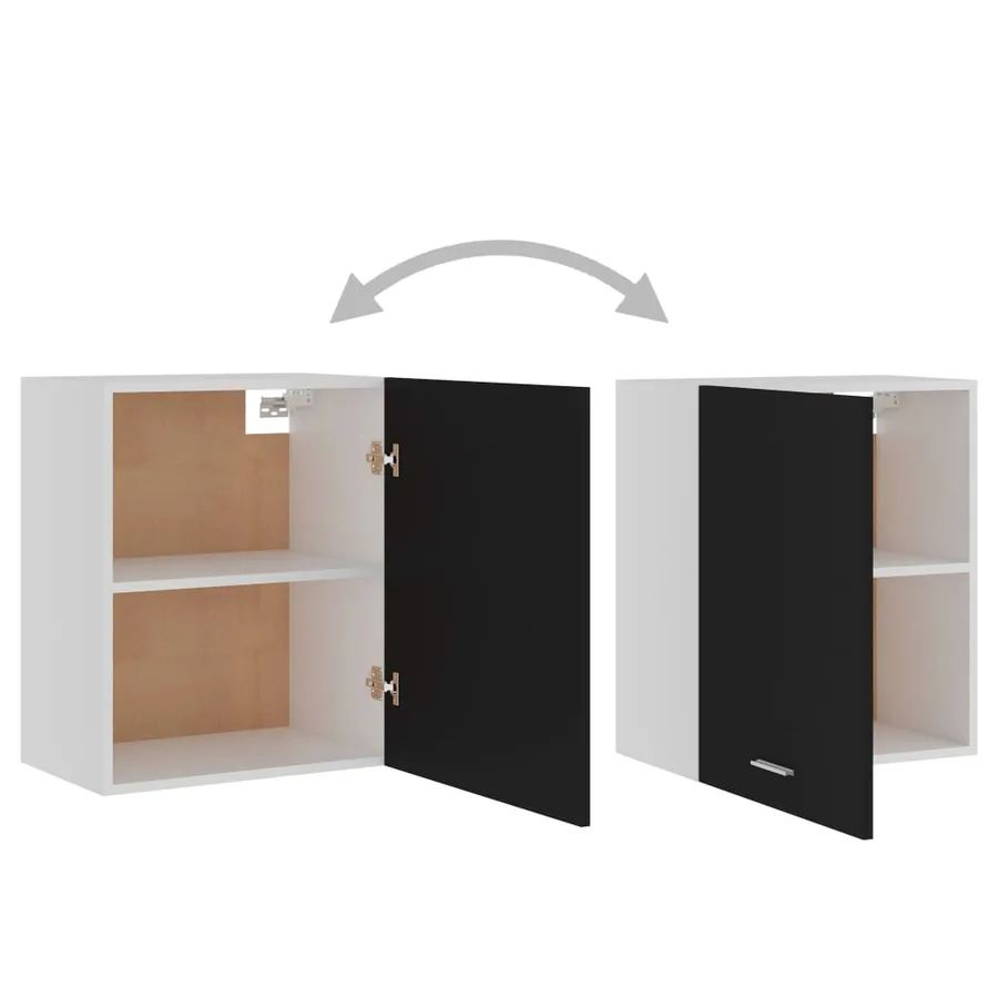 Armoires suspendues 2 pièces "Lyon" Noir 50 x 31 x 60 cm Bois d'ingénierie - 5
